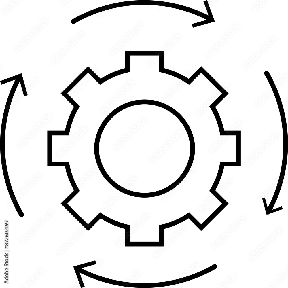 Workflow outline icon for graphic design, logo, web site, social media, mobile app, ui Workflow outline icon for graphic design, logo, web site, social media, mobile app, ui