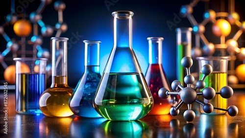 Chemie in einer Metallflasche photo