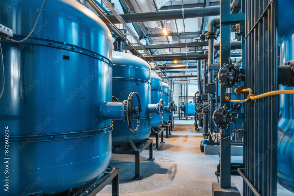 A clean, industrial facility with large blue tanks and a professional setup, reflecting advanced technology. A clean, industrial facility with large blue tanks and a professional setup, reflecting advanced technology.