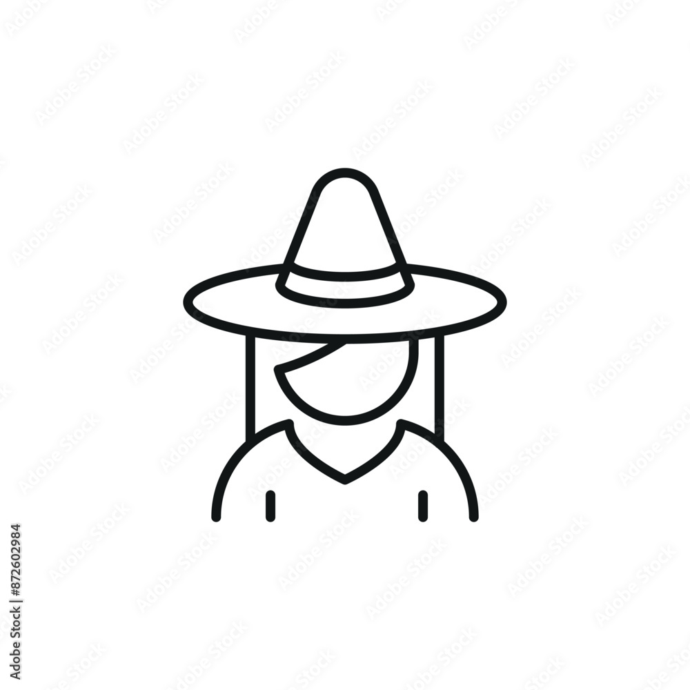 Witch Icon. Simple Witch icon for social media, app and web design. Vector illustration. Witch Icon. Simple Witch icon for social media, app and web design. Vector illustration.