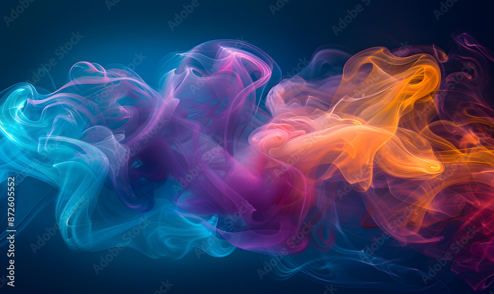 Abstract white smoke or steam swirls Abstract white smoke or steam swirls