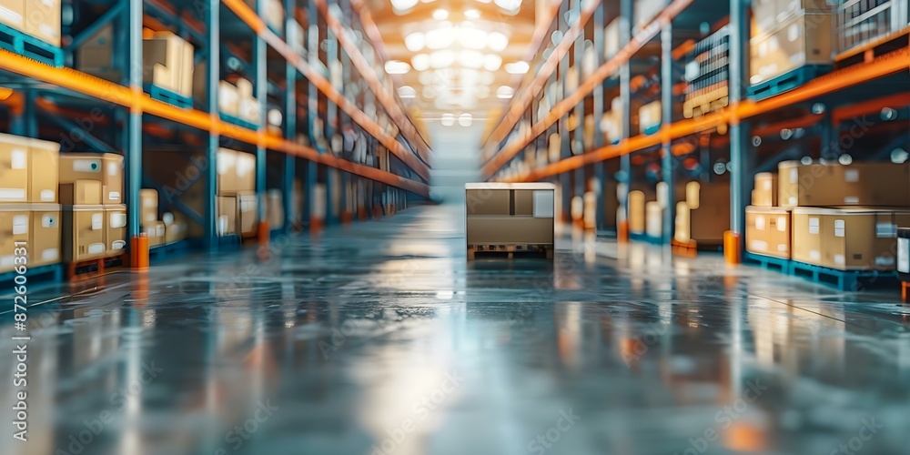 Optimizing Warehouse Organization and Shipping for Seamless Product Flow in Logistics. Concept Warehouse Organization, Shipping Logistics, Product Flow, Optimization Strategies, Seamless Operations Optimizing Warehouse Organization and Shipping for Seamless Product Flow in Logistics. Concept Warehouse Organization, Shipping Logistics, Product Flow, Optimization Strategies, Seamless Operations