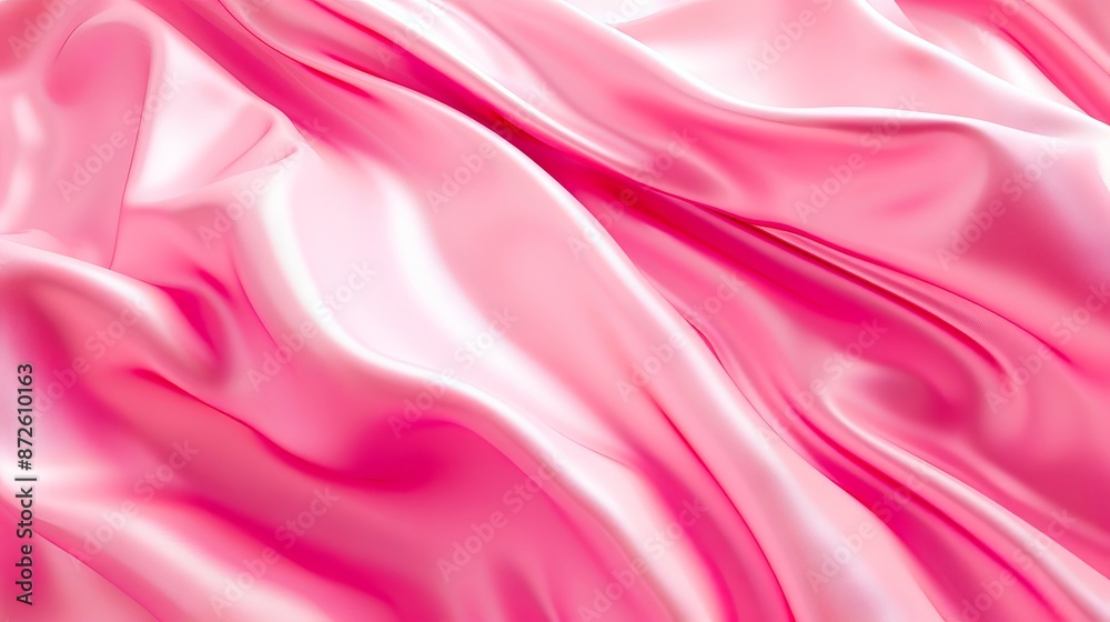 Obraz premium A pink silk fabric background.
