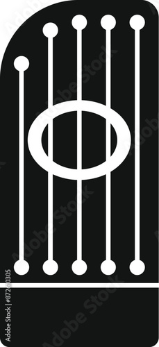 Acoustic guitar with strings and sound hole for music playing