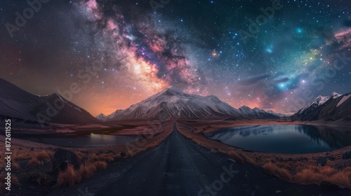 landscape photography at night, Super beautiful, majestic, colorful, real photos, creative, 4k 