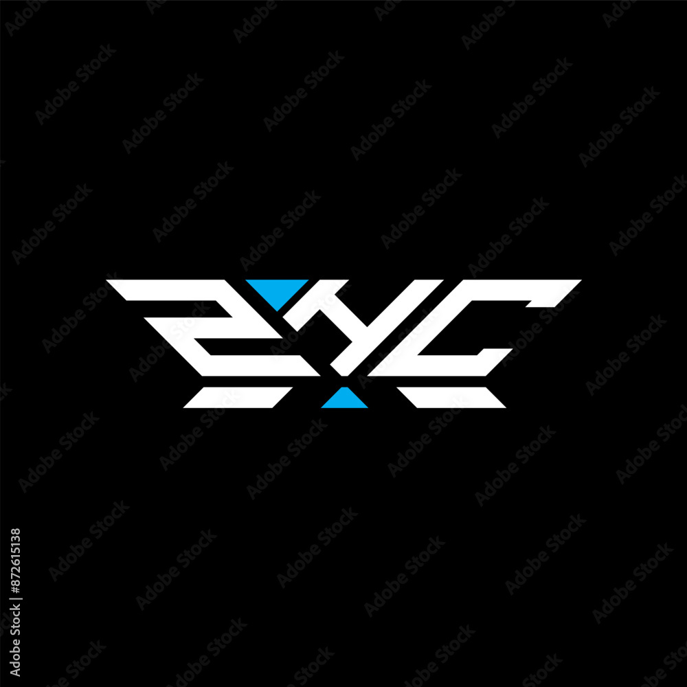 ZHC letter logo vector design, ZHC simple and modern logo. ZHC luxurious alphabet design
