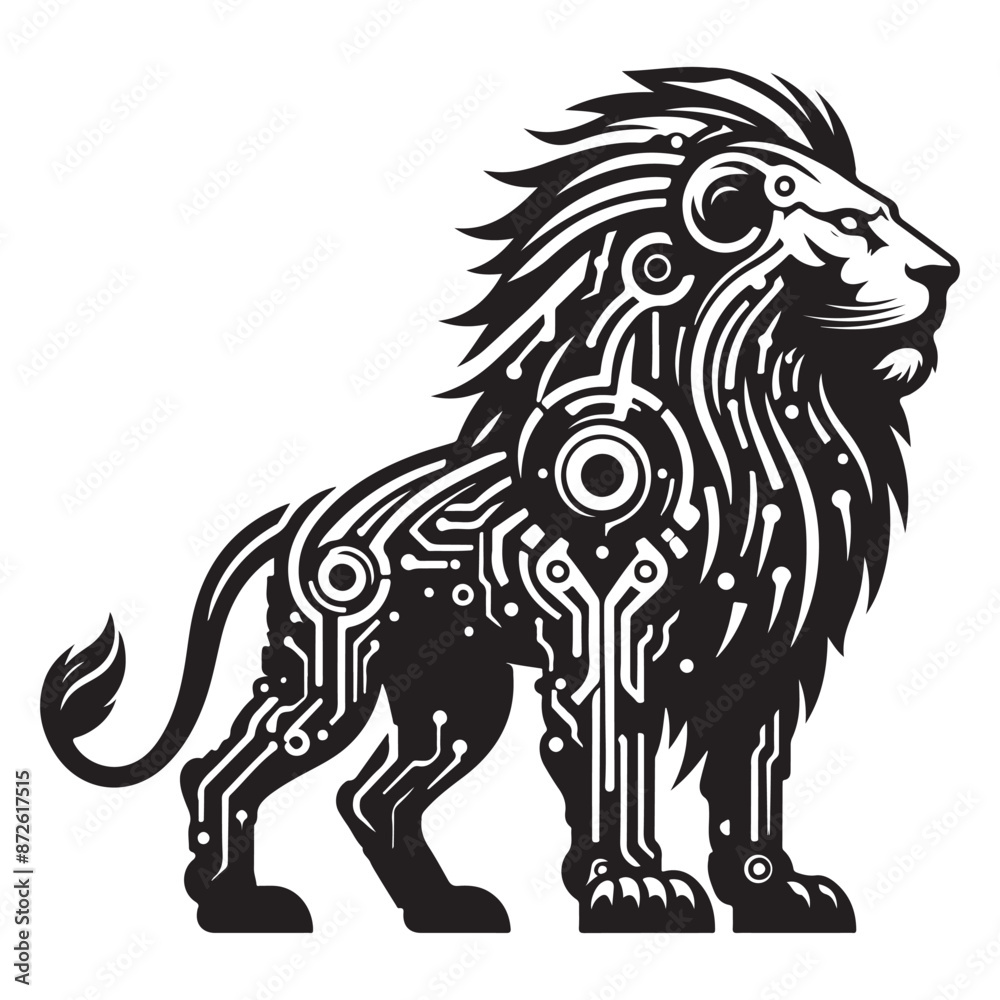 Lion silhouette vector and icon Lion silhouette vector and icon