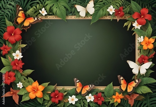 Watercolor botanical flowers background 