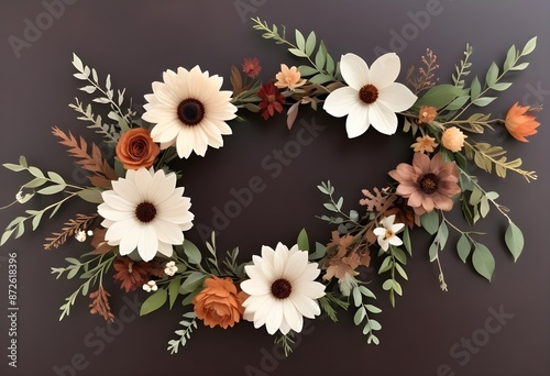 Watercolor botanical flowers background 