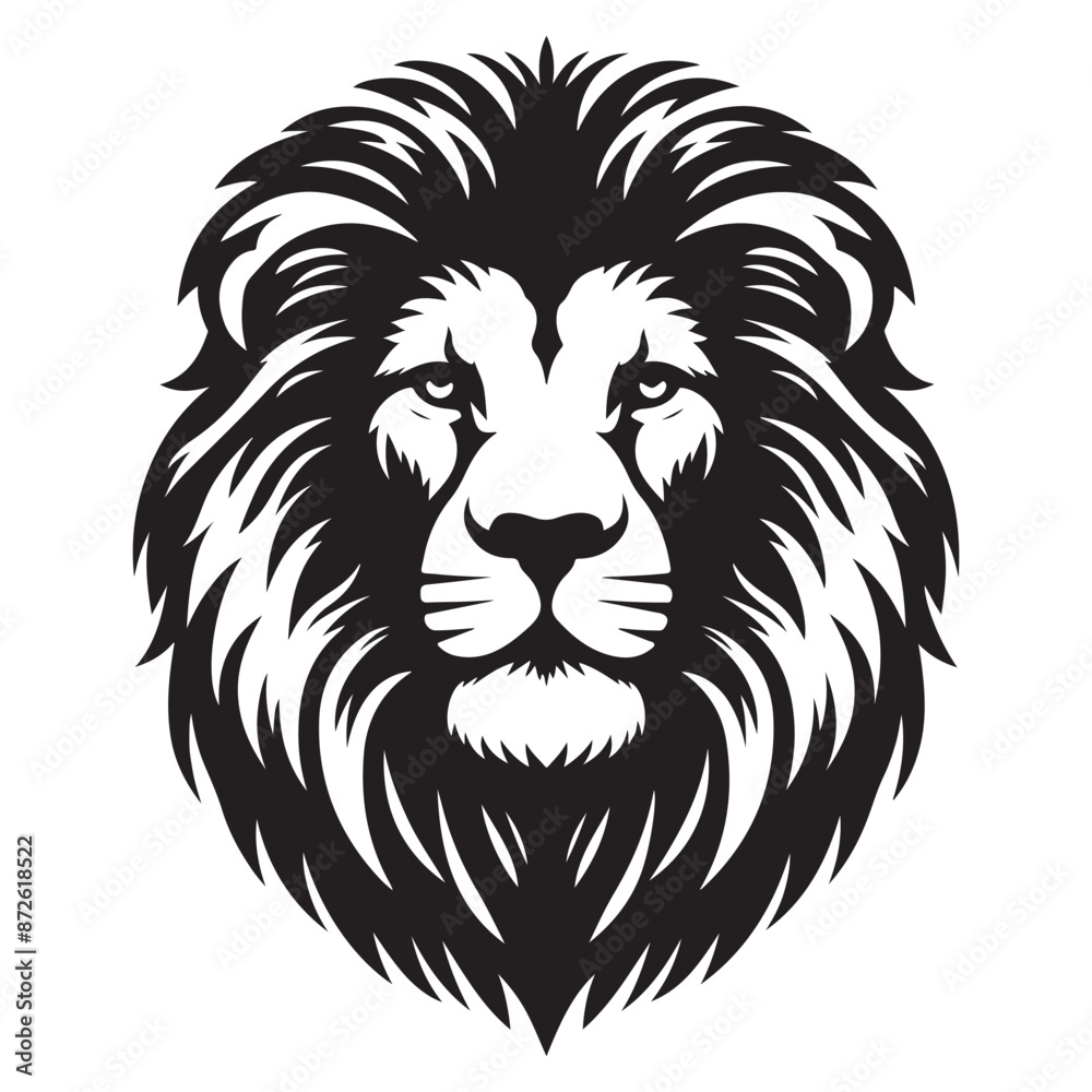 Lion silhouette vector and icon Lion silhouette vector and icon