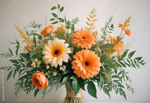 Watercolor botanical flowers background 