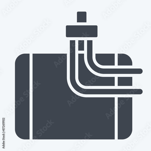 Icon AC Evaporator. related to Car Maintenance symbol. glyph style. simple illustration