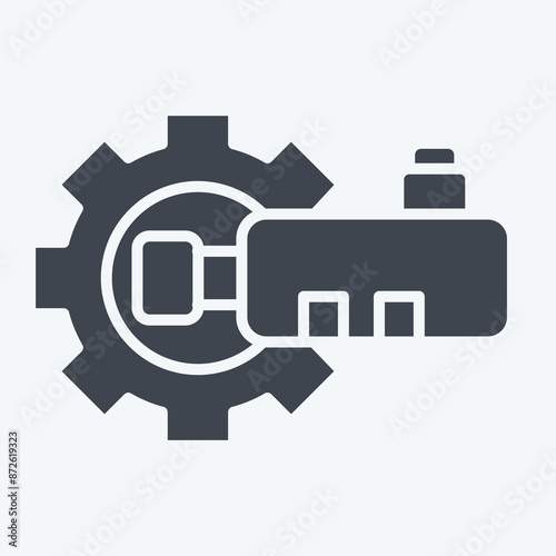 Icon Fuel tank Pressure Sensor. related to Car Maintenance symbol. glyph style. simple illustration
