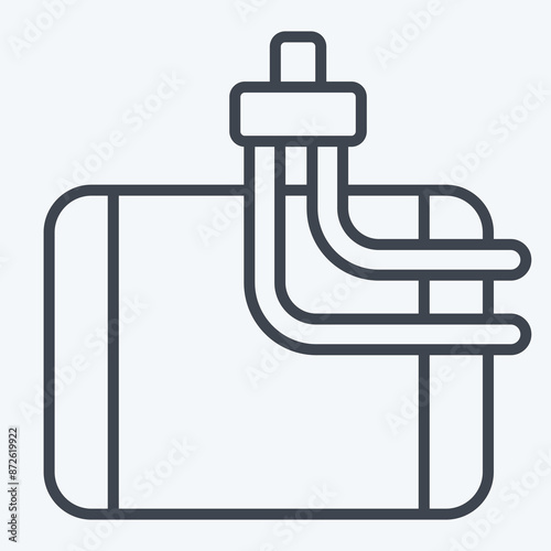 Icon AC Evaporator. related to Car Maintenance symbol. line style. simple illustration
