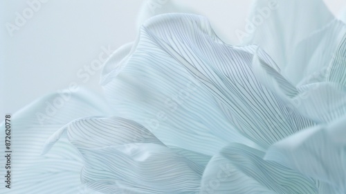 Minimalist X-ray close-up of translucent tulip petals, minimalist white backdrop, soft diffused light highlighting the elegant curves and natural grace.