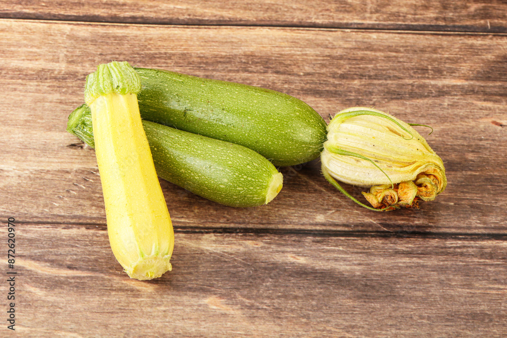 Raw baby organic zucchini heap Raw baby organic zucchini heap