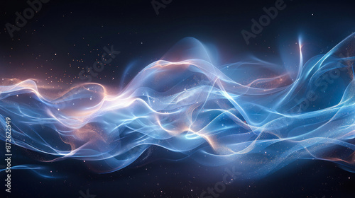Wallpaper Mural Abstract flow of light and color in a dark space Torontodigital.ca