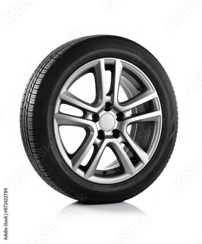 Modern Car Tire and Alloy Wheel