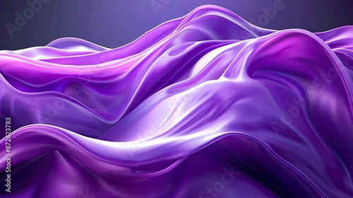 Flowing purple waves creating a luxurious and dynamic abstract background