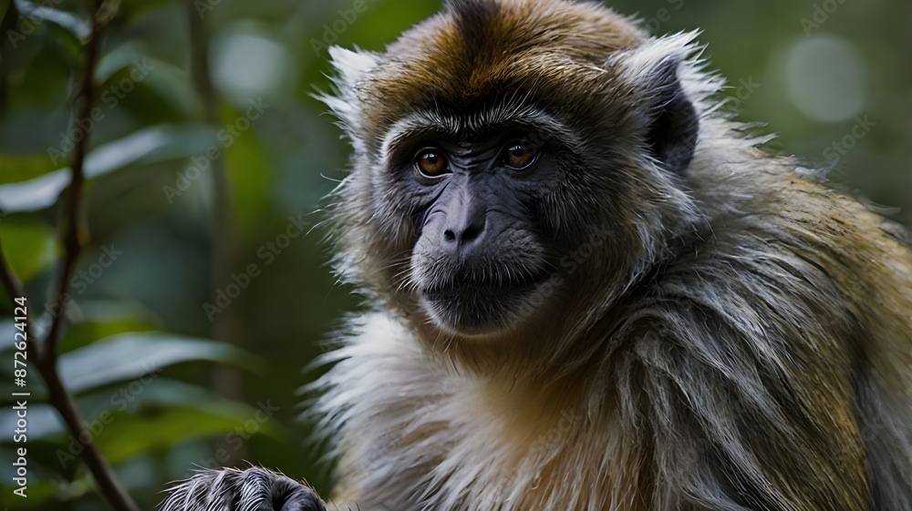 close up of a black faced monkey close up of a black faced monkey