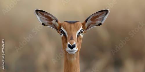 Graceful Gazelle A Stunning 3D Rendering Highlighting Elegance and Detail. Concept 3D Rendering, Gazelle Art, Graceful Design, Wildlife Illustration, Elegance in Motion