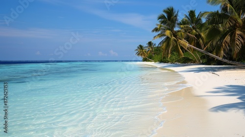 Tranquil Tropical Beach with Palm Trees