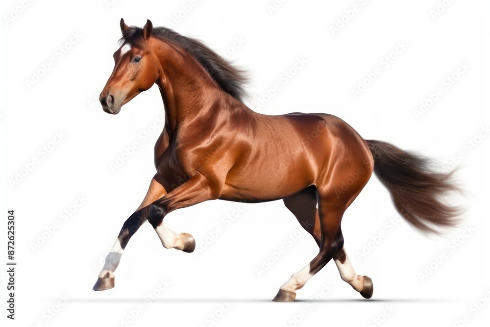 Majestic Chestnut Horse in Motion Majestic Chestnut Horse in Motion