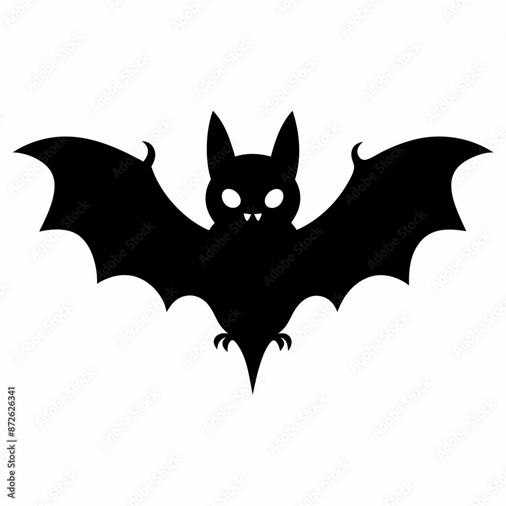 Fototapeta premium Halloween bat vector black silhouette