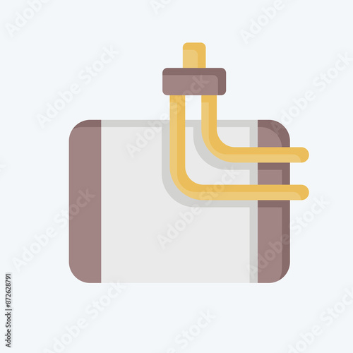 Icon AC Evaporator. related to Car Maintenance symbol. flat style. simple illustration