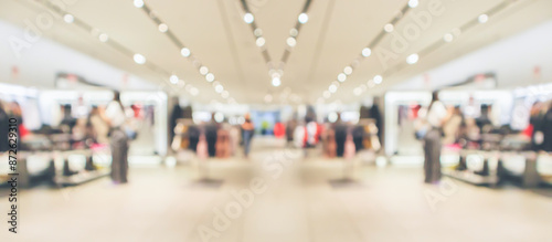 Wallpaper Mural Abstract blur clothing boutique display interior of shopping mall background Torontodigital.ca