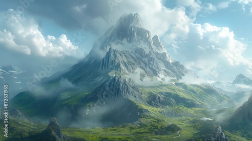 Towering mountains standing in majestic splendor