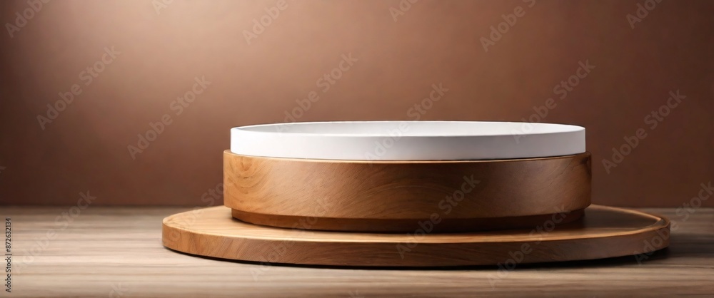 wood podium for display product. Background for cosmetic product branding, identity and packaging inspiration wood podium for display product. Background for cosmetic product branding, identity and packaging inspiration