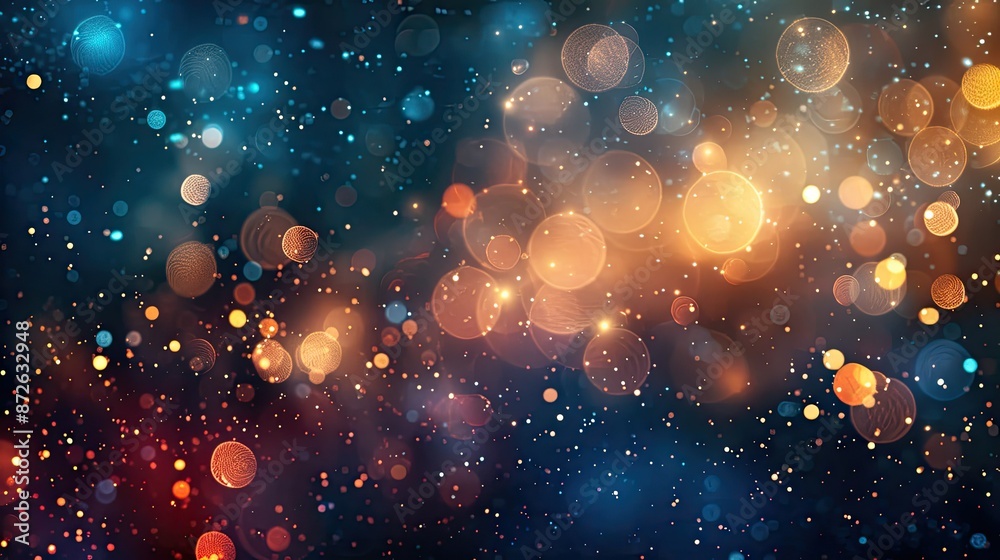 Fototapeta premium Abstract bokeh background with sparkling lights