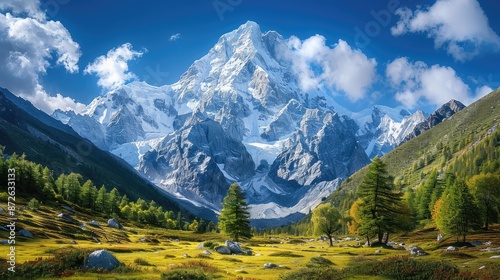 Towering mountains standing in majestic splendor