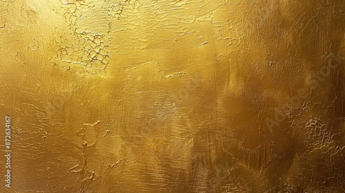 Gold background, Textured wall painted with golden color, Gold concrete texture  photo