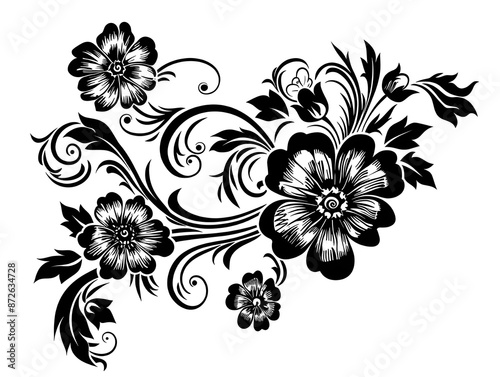 Wallpaper Mural floral design element Torontodigital.ca