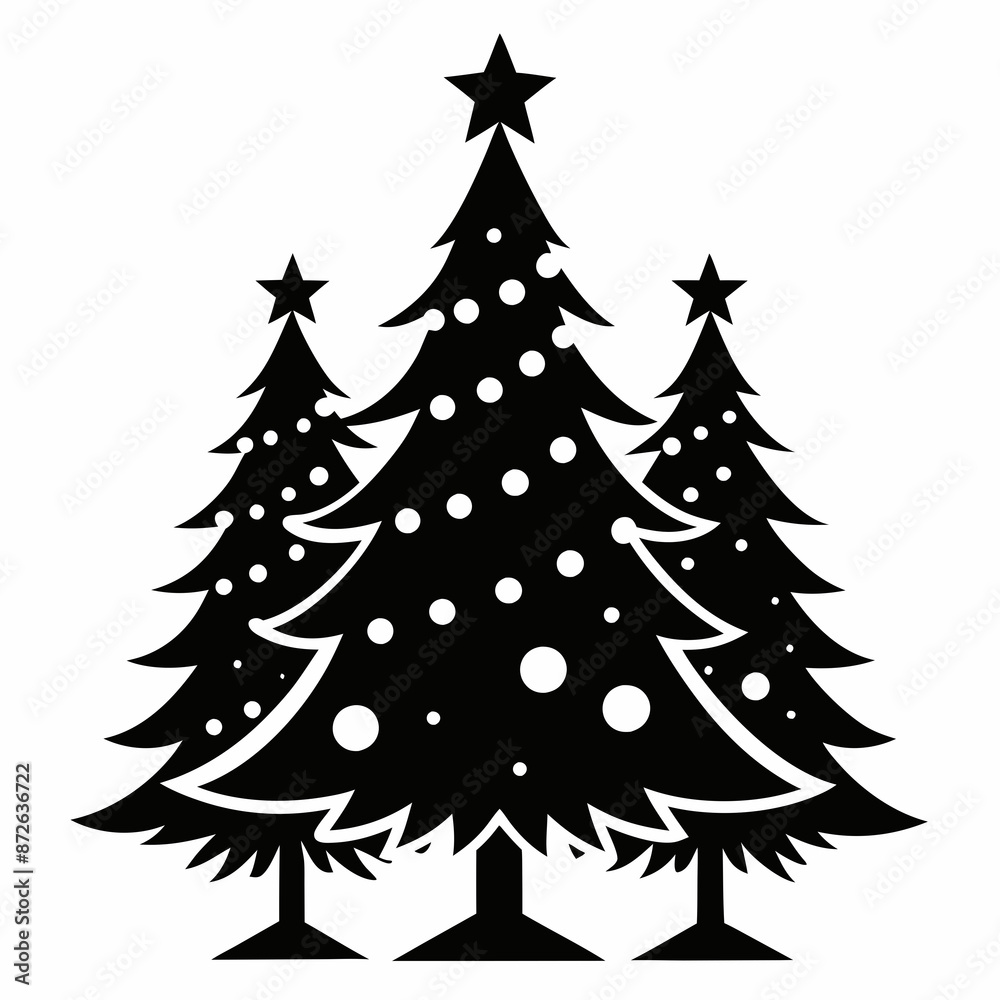 christma tree black vector silhouette christma tree black vector silhouette