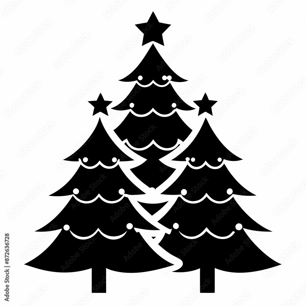 christma tree black vector silhouette christma tree black vector silhouette