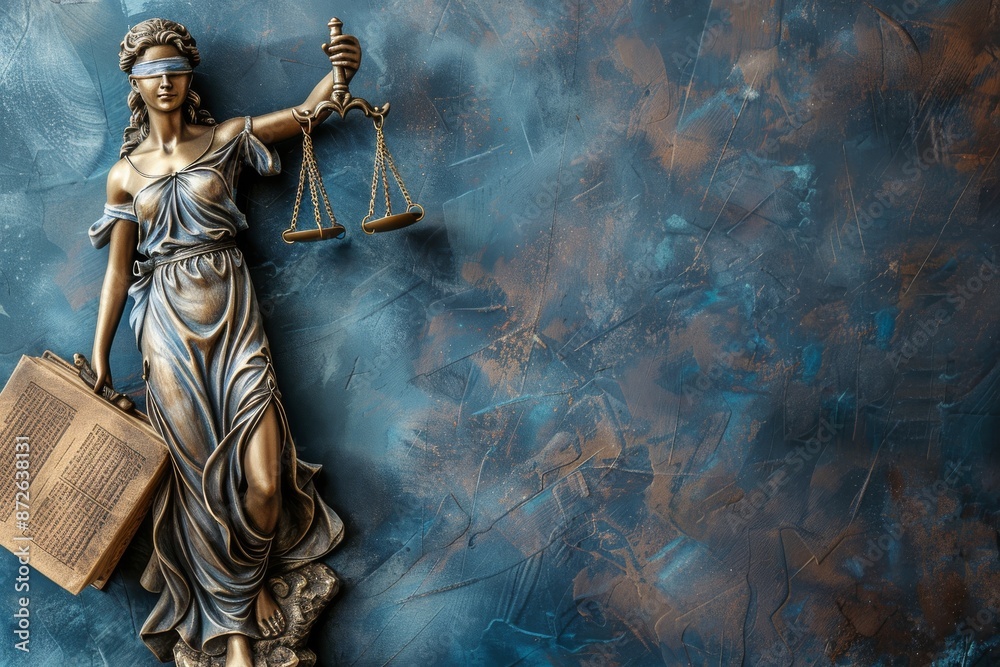 A Lady Justice Statue With a Gavel and Book A Lady Justice Statue With a Gavel and Book