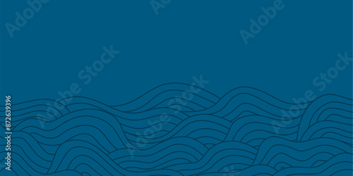 abstract Ocean Waves background. wave ocean background. abstract sea ripple, doodle wavy line background. sea and ocean ripple water background.	