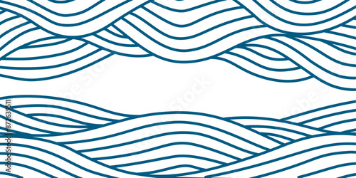 abstract Ocean Waves background. wave ocean background. abstract sea ripple, doodle wavy line background. sea and ocean ripple water background.	