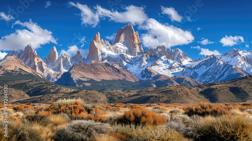 Towering mountains standing in majestic splendor