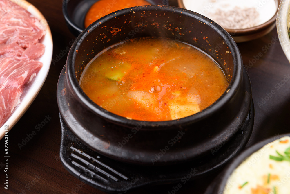 Korean restaurant with soybean paste stew Korean restaurant with soybean paste stew