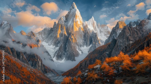 Towering mountains standing in majestic splendor