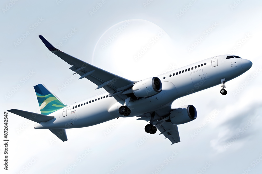 Obraz premium An airplane with an isolated background as a concept for traveling