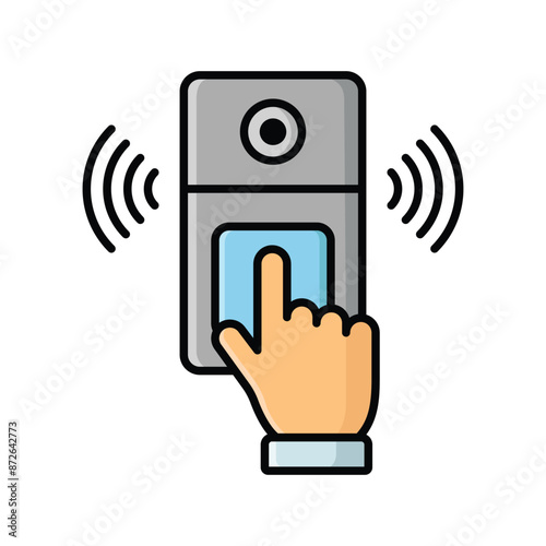 doorbell icon vector design template simple and clean