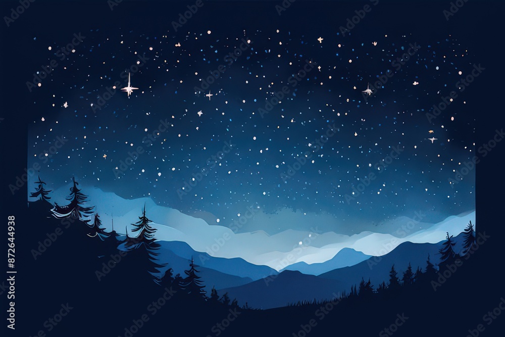 an ai generated image, The night sky with the Milky Way clearly visible, an ai generated image, The night sky with the Milky Way clearly visible,