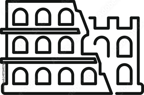 This illustration depicts the iconic colosseum, a testament to the architectural prowess of ancient rome, still standing tall despite the passage of centuries