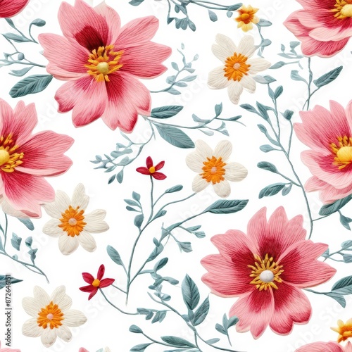 Wallpaper Mural an ai generated image, Floral daisy pattern for nail art design Torontodigital.ca