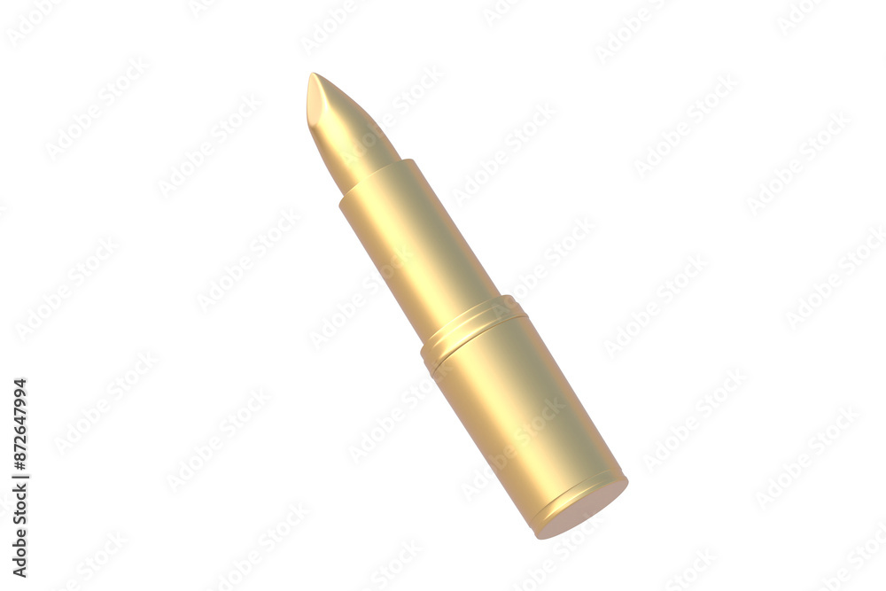 Golden lipstick isolated on white background. 3d render Golden lipstick isolated on white background. 3d render
